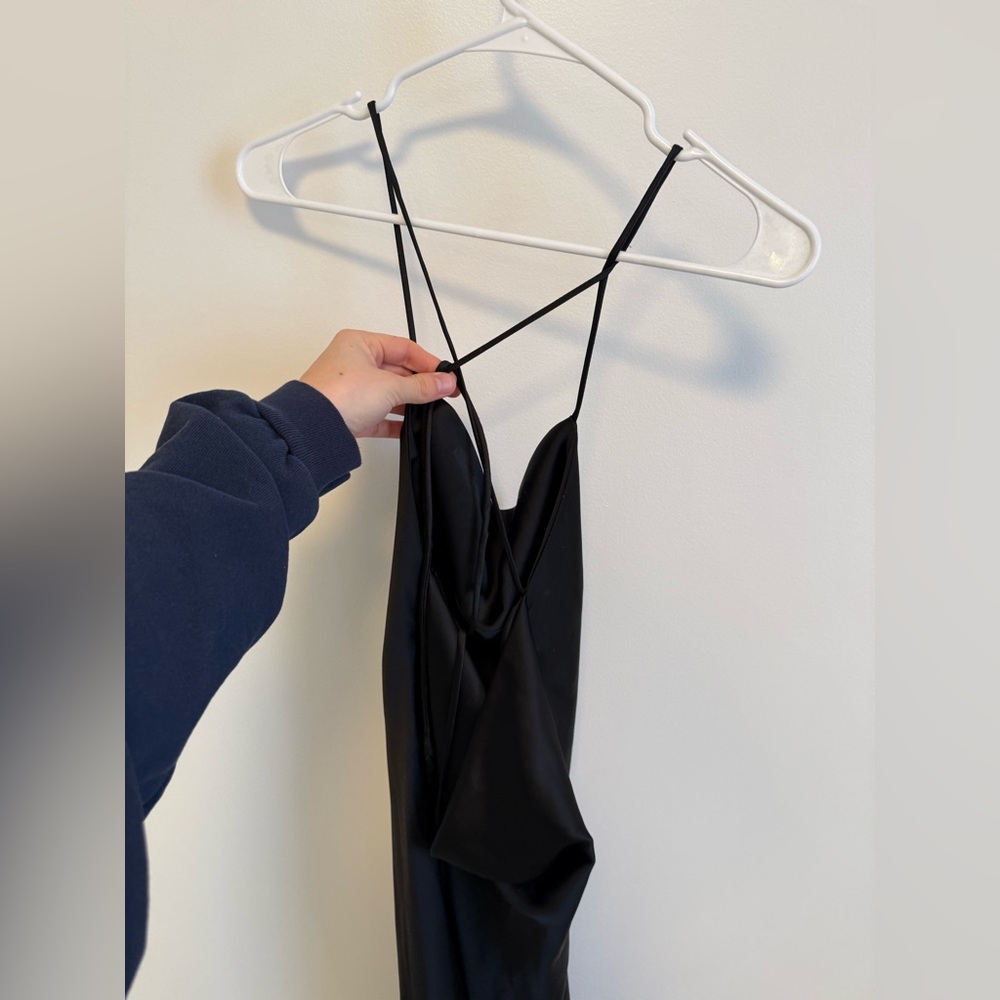 Zara black midi robe xsmall - Picture 5 of 6